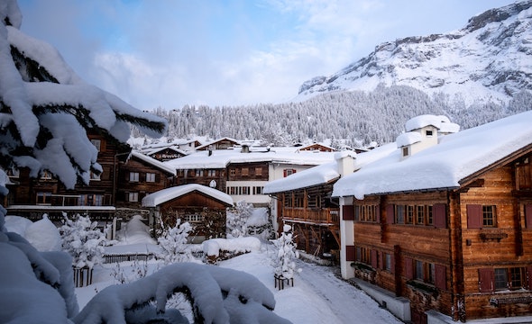 chalet in the snow
